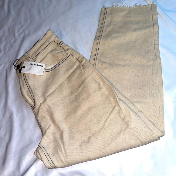 Miou MUSE RAW HEM JEANS - Picture 1 of 10